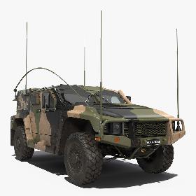 3D High Mobility Protected Vehicle Hawkei PMV 4x4 Camo 3D Model model